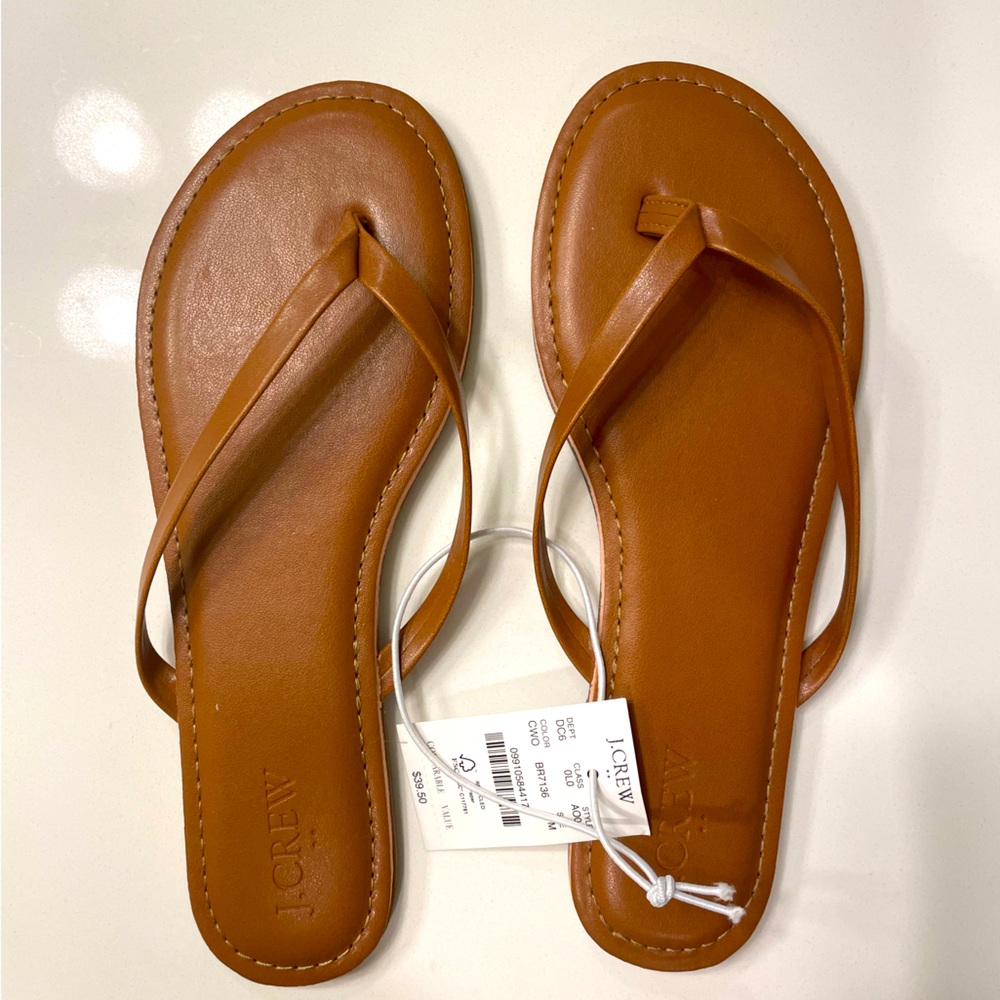 JCrew Factory cedarwood flip-flops